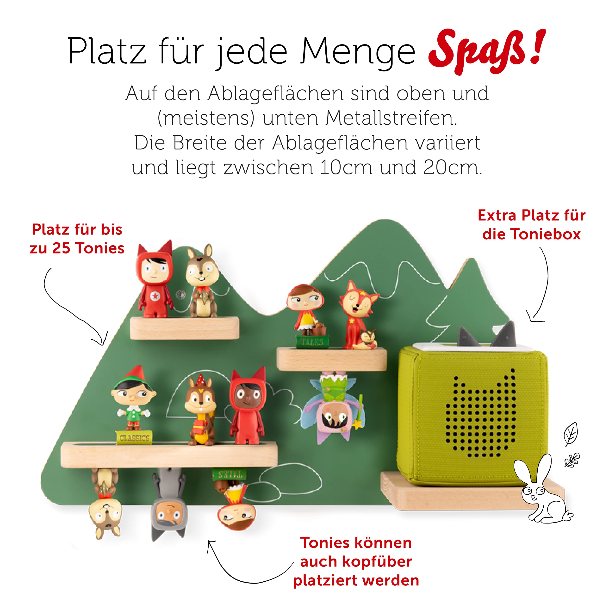 Tonies Regal Auf zum magischen Berg, Regal für Toniebox und Figuren