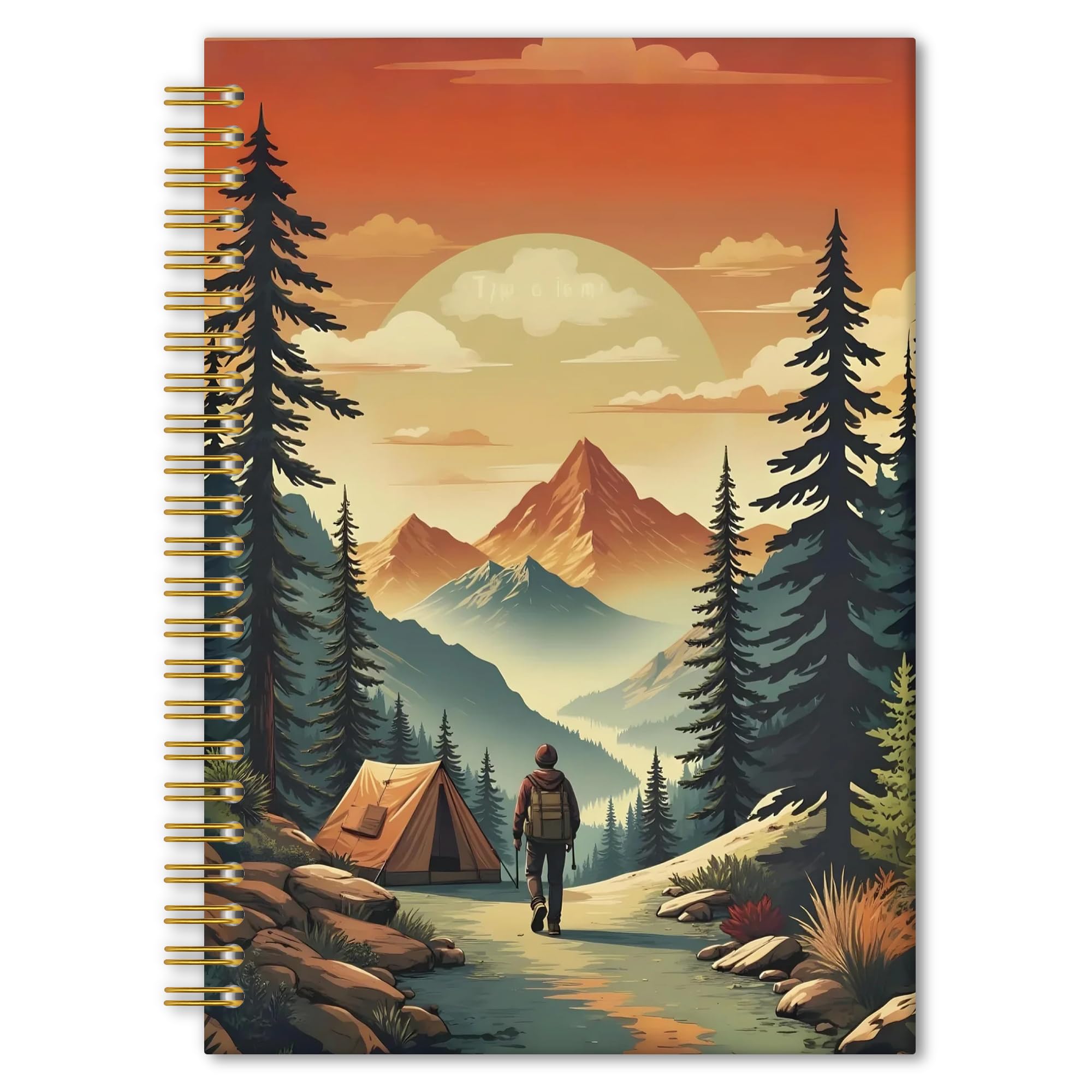 Journal de voyage pour homme format 14,7 x 21,1 cm à couverture rigide