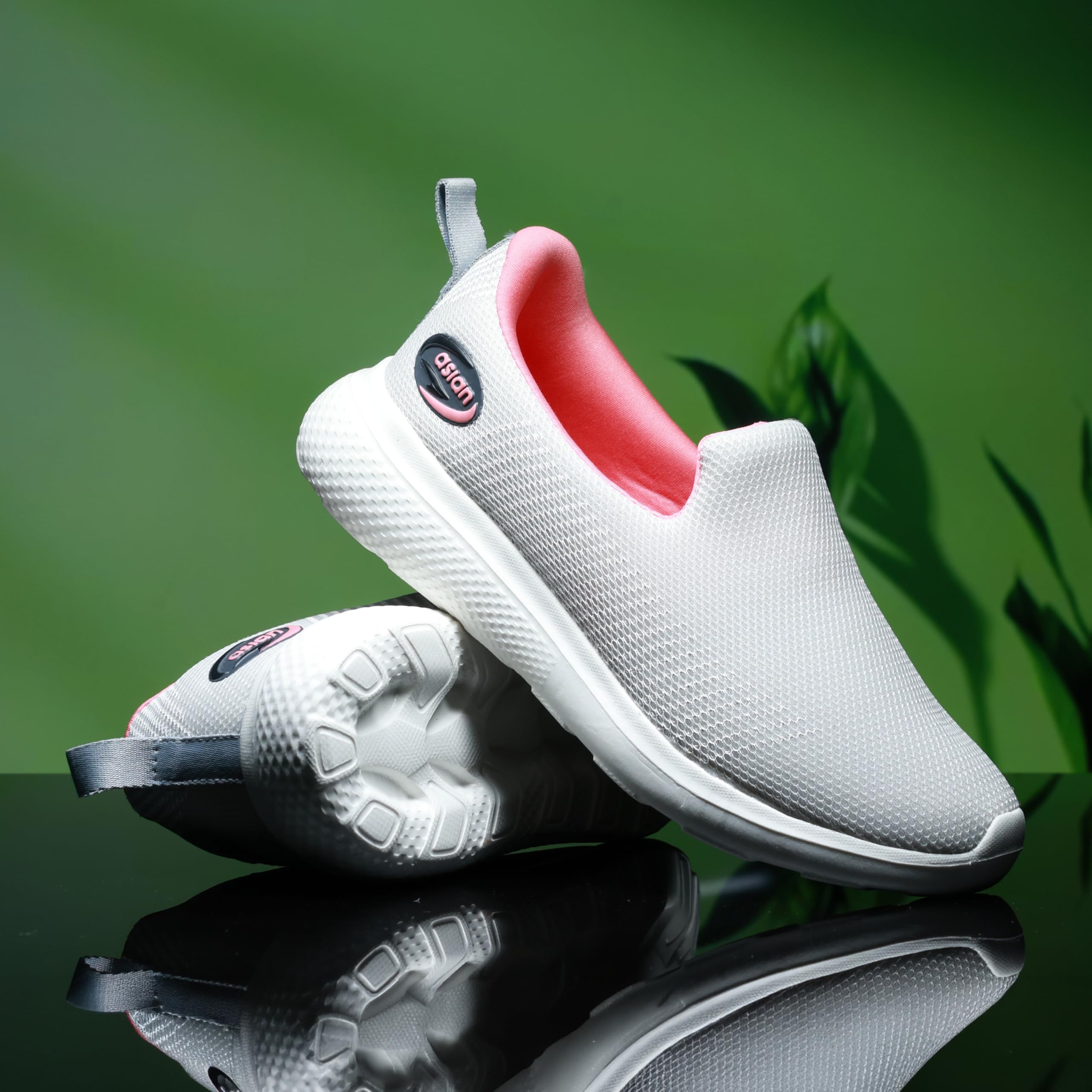 ASIAN Firefly-111 - Zapatos deportivos para mujer, para caminar, correr, gimnasio, sin cordones, transpirables, ligeros, con plantilla de espuma viscoelástica, zapatos casuales para mujeres y niñas