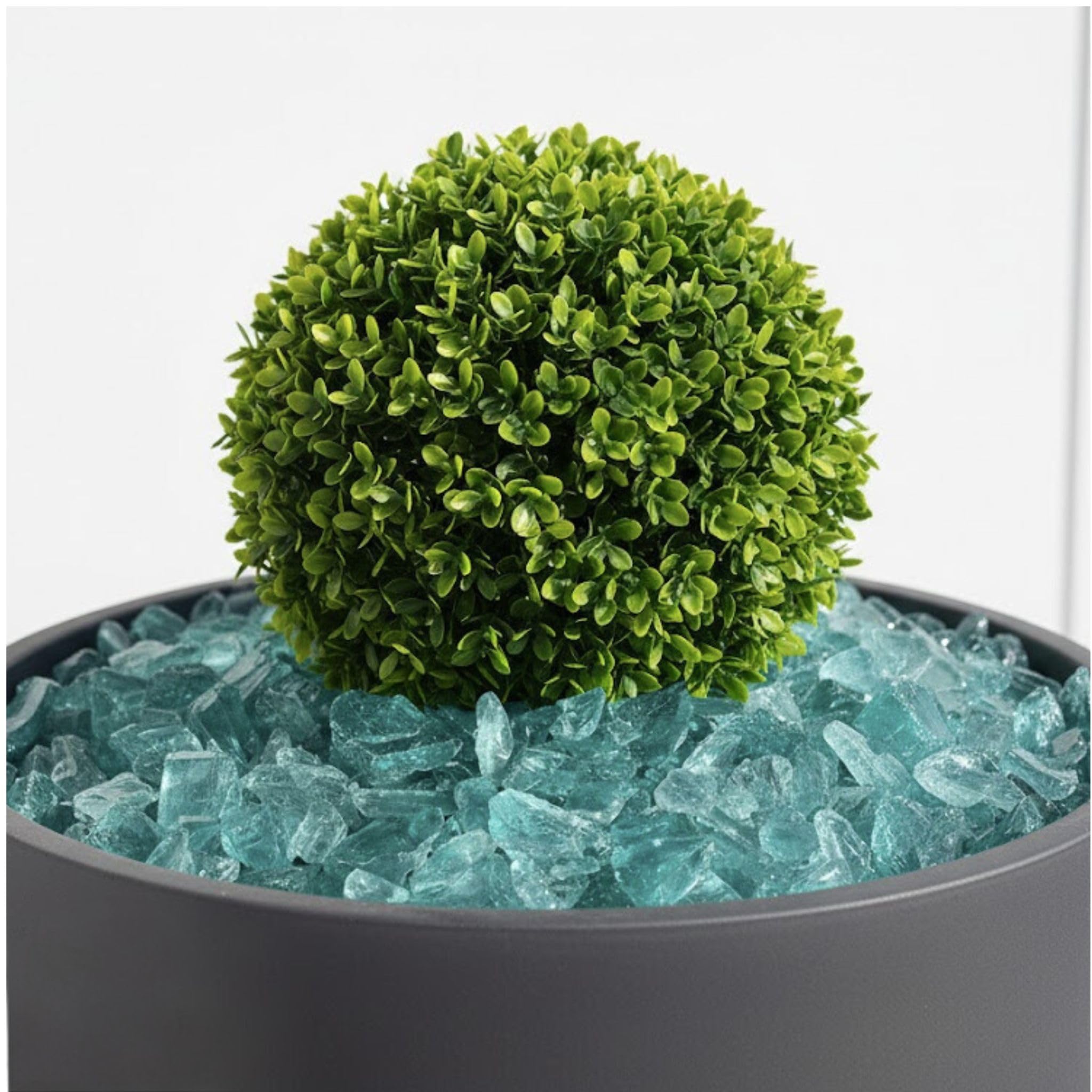 Generisch Gabionenstein Gartendekoration Glasbrocken, Glassteine Farben, 3-5cm (Türkis, 10)