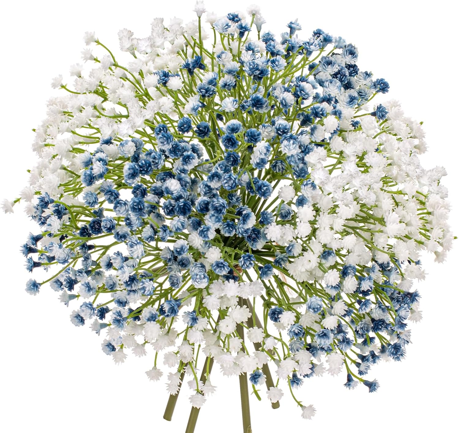 Baby's Breath Artificial Flowers Bulk 20 Pack (60pcs) Faux Baby Breath Plastic Flower Fake Gypsophila Flower Arrangement for Crafts Fake Flowers Bouquet for Wedding Centerpieces Blue Baby Breath