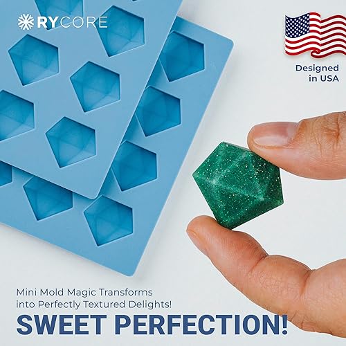 Miniatura 5 de Diseño de molde de silicona de diamante, perfecto para hacer chocolates, dulces y postres lujosos, molde premium para panaderos y celebraciones