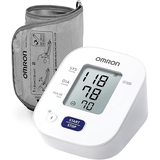Omron HEM 7140T1 Bluetooth Arm Blood Pressure Monitor Recommended Brand By Doctors,With Japanese Technology,Cuff Wrapping Guide,Hypertension Indicator&Intellisense Technology For Accuracy Measurement