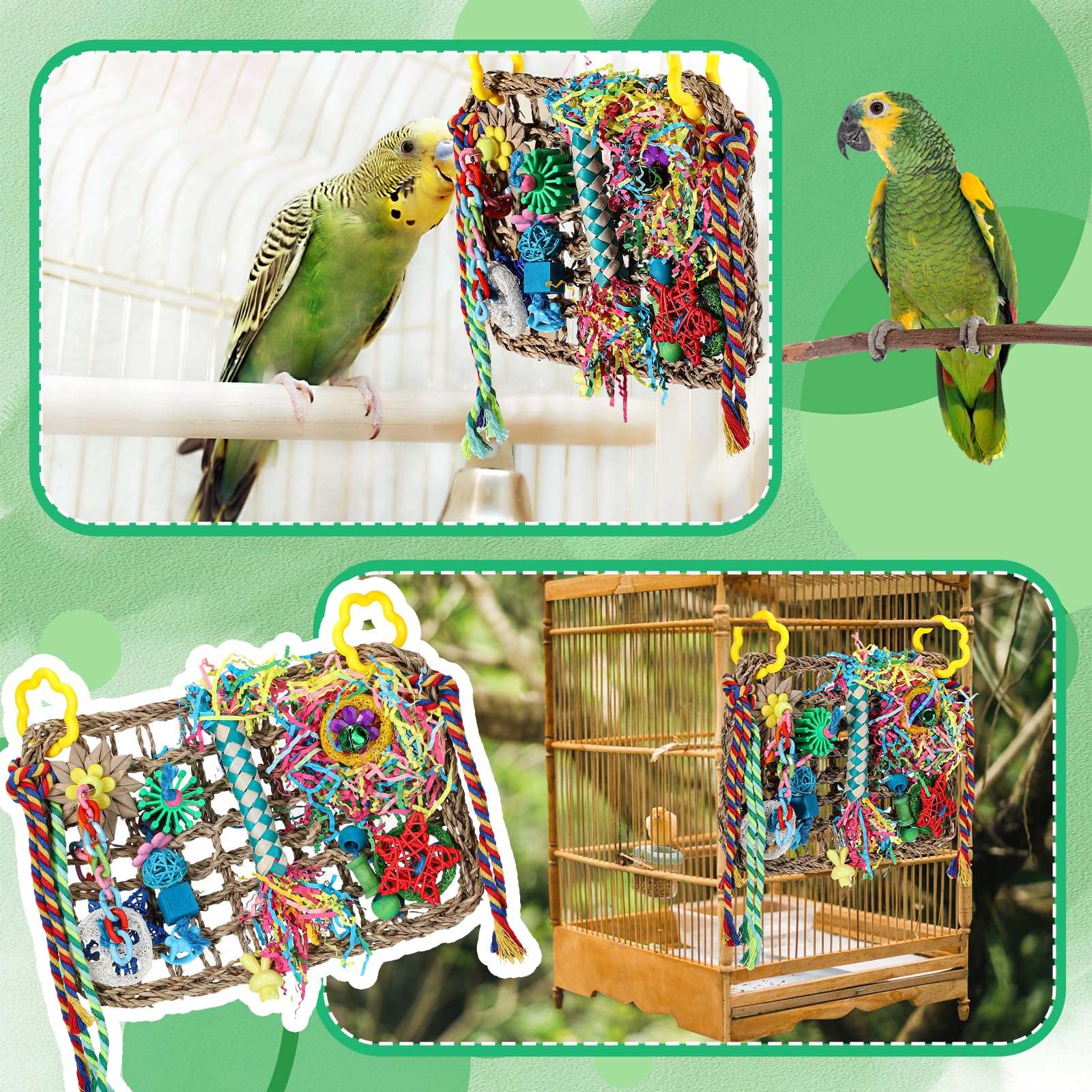 Toys For Budgies Bird Toy ERKOON Cockatiel Food Budgie Toy Bird