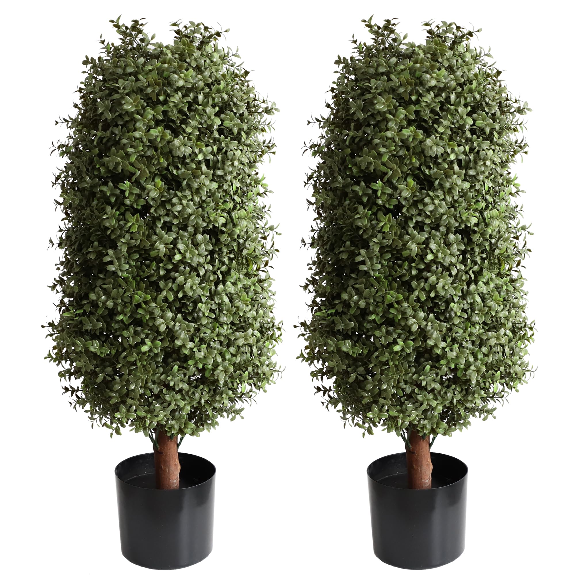 Artificial Topiary Boxwood shrubs for Home&Garden Decor Lifelike Boxwood topiary plant Indoor&Outdoor use 3Ft