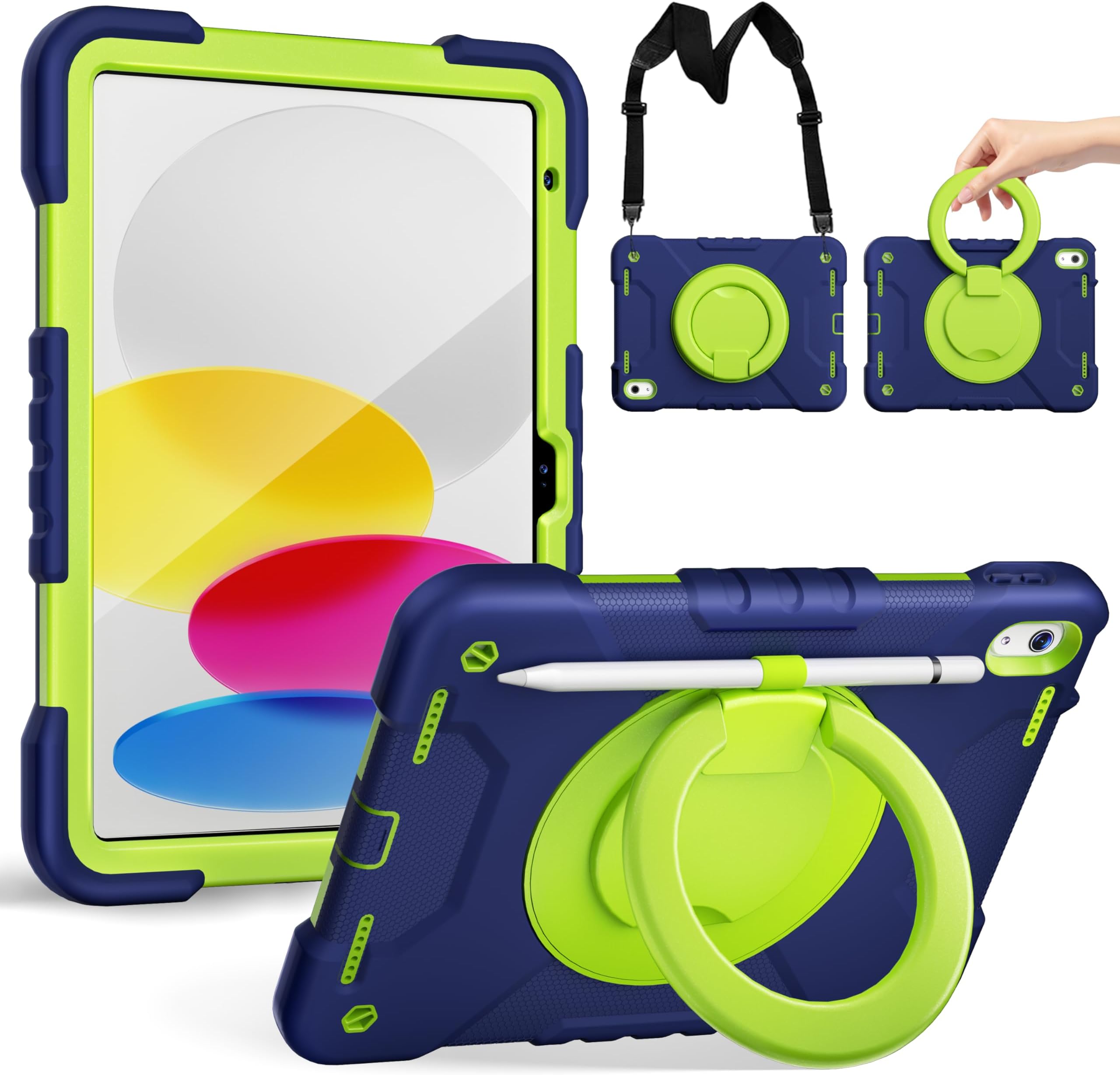 Fintie Shockproof Rugged Case For IPad 11th Gen 11" (2025, A16) & 10th Gen - With Kickstand