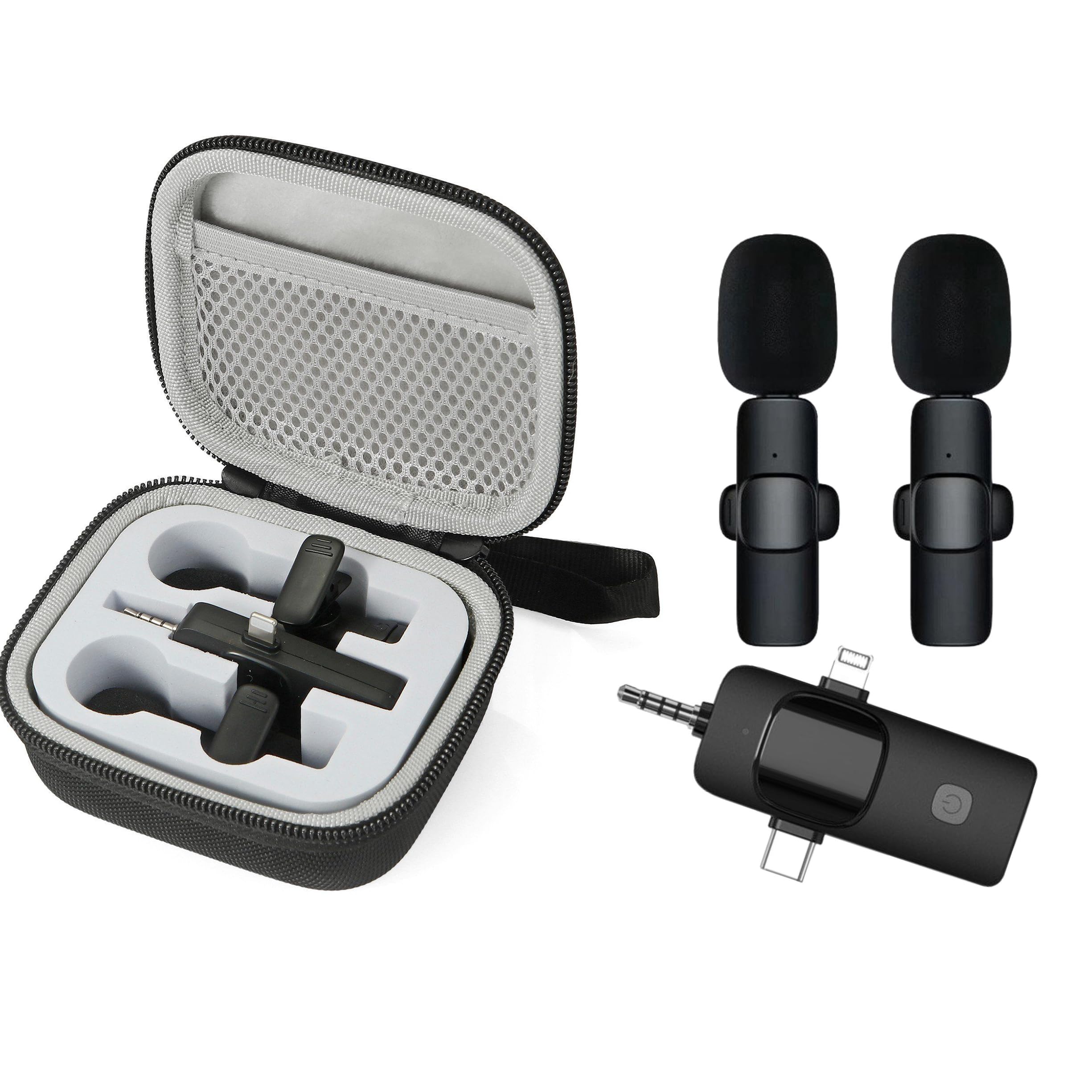 Lavalier microphone case Lapel microphone pouch for 3 in 1 Wireless Lavalier Microphone Mini Microphone clip-on lavalier mics (3 in 1 mic case) - Image 3