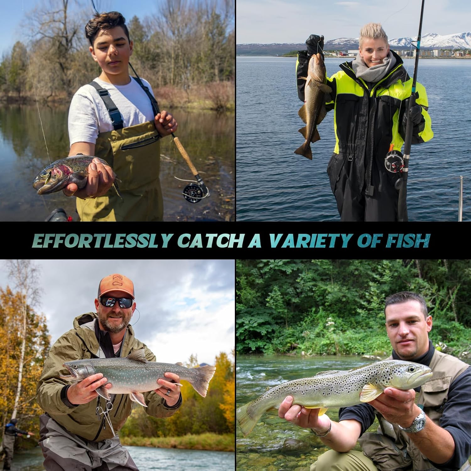 fly fishing gifts Box for men | Best Fly Fishing Gift Set | Hand-Selected Assorted Flies | Premium Single or Dual-Metal Case (Dual-Metal Case)