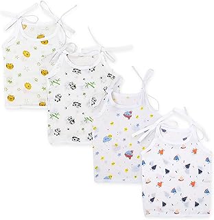The Boo Boo Club Muslin Jhabla for Baby Extra Soft Organic Cotton (Set of 4) | GOTS Certified | Animal and Fruit Print | K...