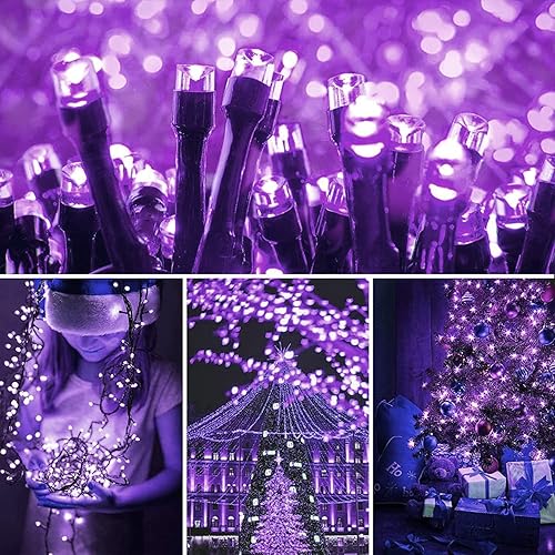 Miniatura 4 de 100 luces LED de energía solar, cadena de hadas de Navidad para jardín al aire libre e interior