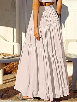 ★送料・関税込★AVANDRESS☆Rora Stitch Maxi Skirt Amazon.com: ANRABESS Women's Summer Boho Flowy Swing Tiered