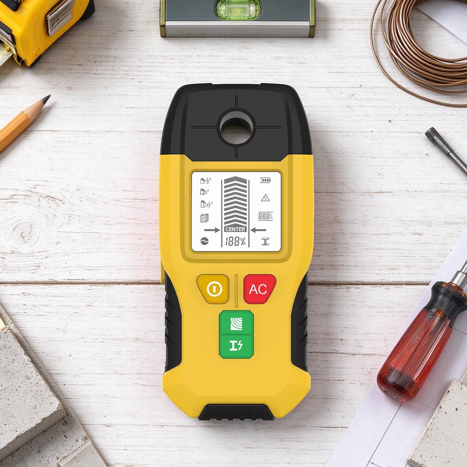 Scanner LCD multifunzione ad alta precisione portatile Stud Finder