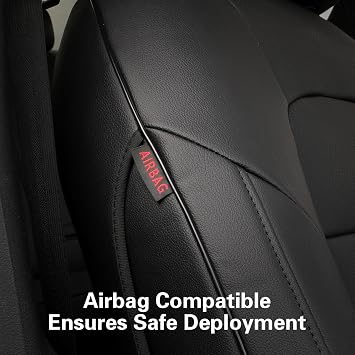 EKR Altima Seat Covers Custom Fit for Nissan Altima Base/SV/S/SR 2013 2014 2015 2016 2017 2018 & 2017 2018 SL (Rear Row/Non Removable Headrest) Full Set, Faux Leather (Black)