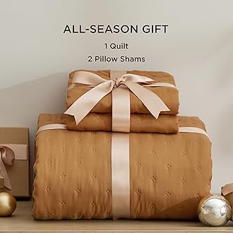 Bedsure Boho King Quilt - Ultra Soft Quilt Bedding for Fall Bedroom Decor, Lightweight All-Season King Size Comforter, Honey Ginger Fall Bedspread Coverlet 106x96 Inch