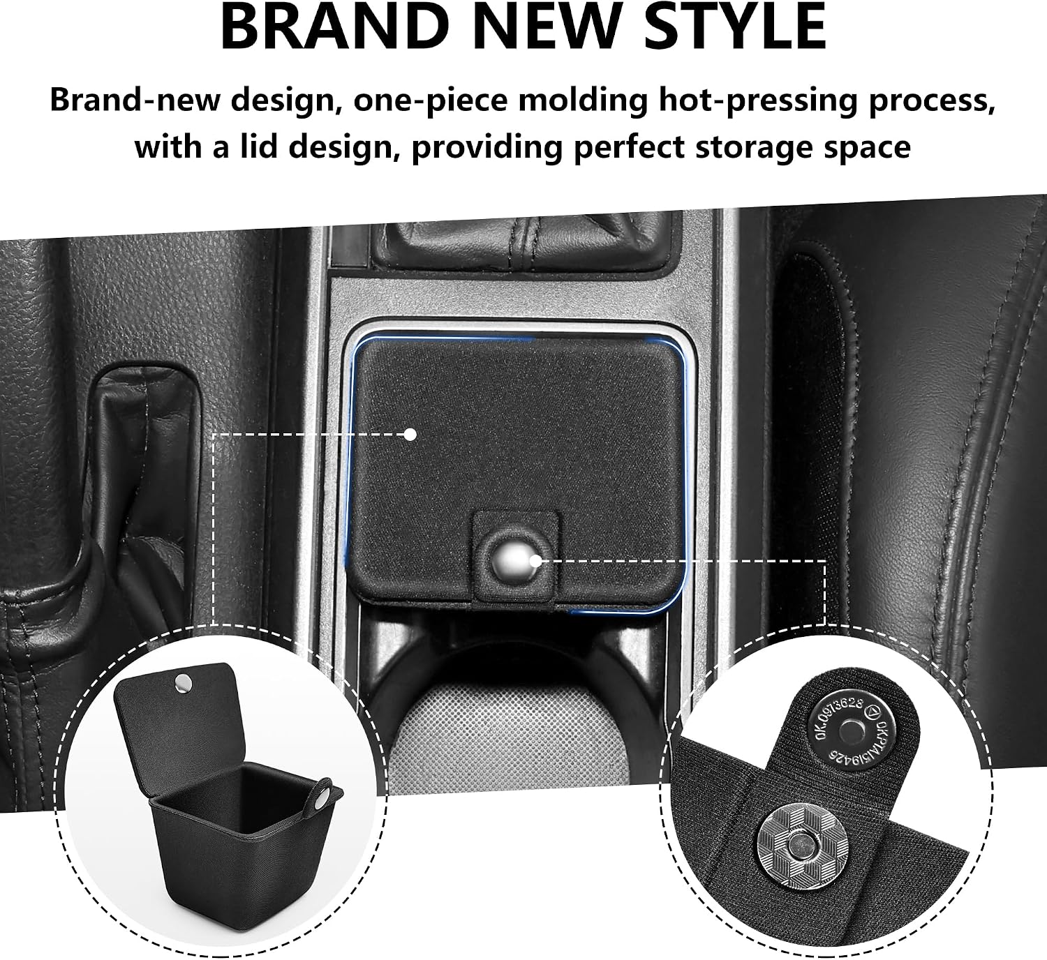 Center Console Organizer Coin Holder for Car Compatible with 2016-2023 Toyota Tacoma 3rd Gen Accessories, Change Holder for Tacoma, Front Seat Cup Holder Insert Coin Storage Box with Lid