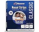 MASSNER Nasal Strips for Snoring, Large 100 Pack - Extra Strength Anti Snoring Solution for Men, Women - Clears Air Way to Breathe Better - Sleep Right, Snore Less - Stuffy Nose Relief for Congestion