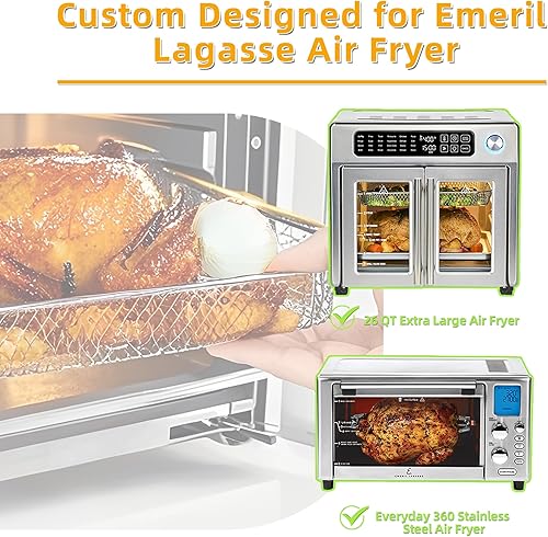 Miniatura 2 de Emeril Lagasse - Accesorios para freidora de aire para Emeril Lagasse de 26 cuartos de galón extra grande y 360 para uso diario, cesta y sartenes