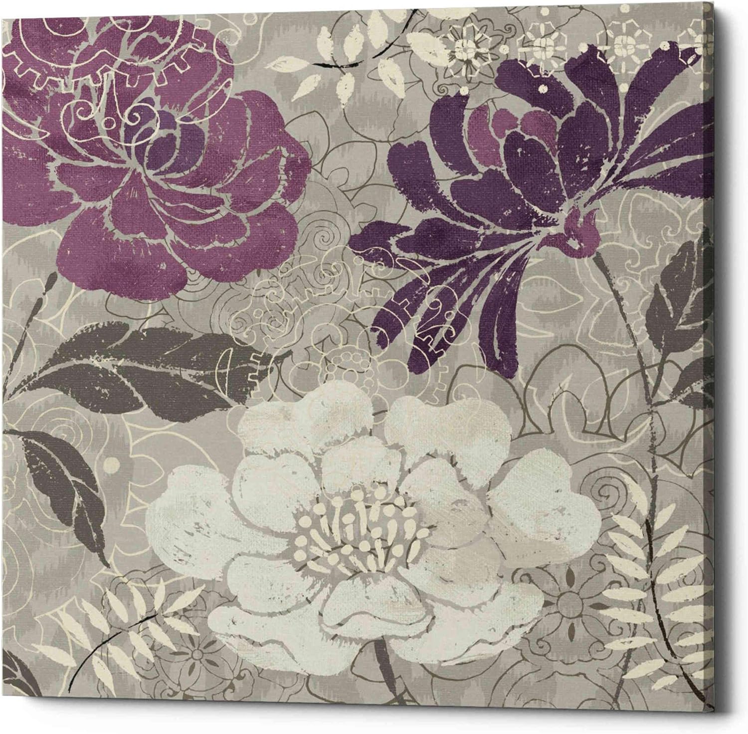 Epic Graffiti 'Morning Tones Purple II' by Daphne Brissonet, Canvas Wall Art, 12"x12"