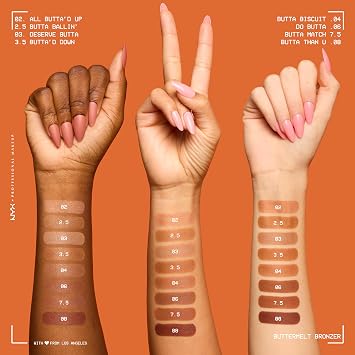 NYX Professional Makeup Bronzer, Buttermelt Powder Bronzer, Up To 12H Wear, Fade & Transfer Resistant, blends like powder & glides like butta!, Shade All Butta'd Up