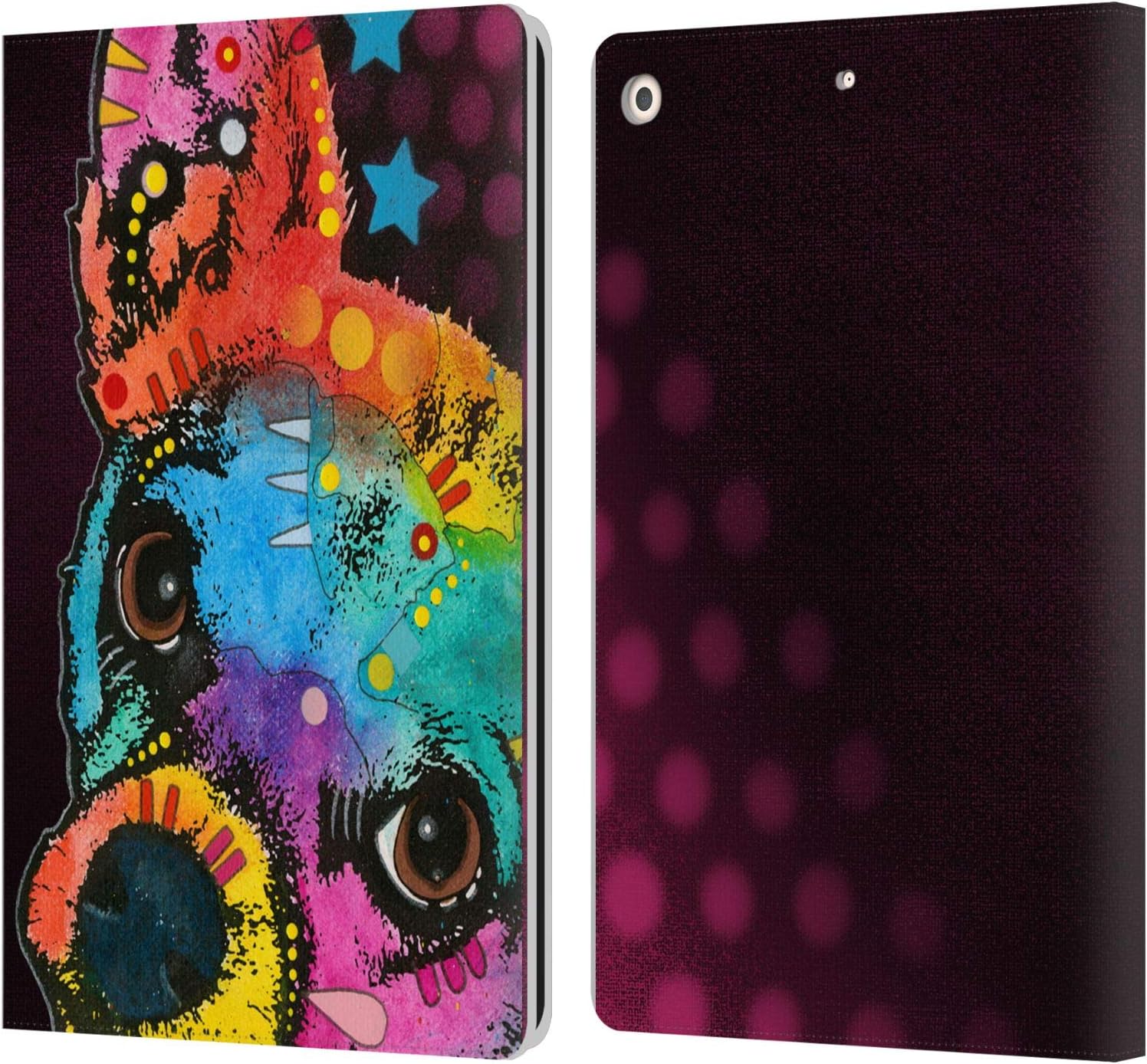 Head Case Designs Officially Licensed Dean Russo Pop Chihuahua Dogs Leather Wallet Case Compatible with Apple iPad 10.2 2019/2020/2021