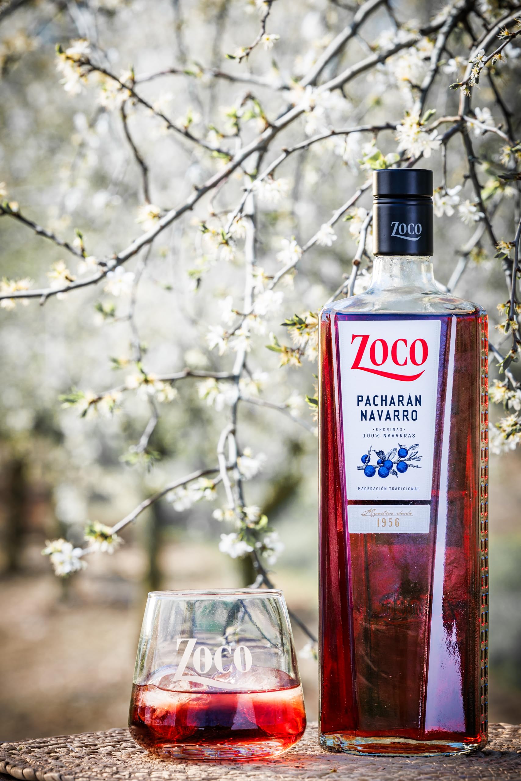 Zoco Pacharán Navarro – Licor Tradicional de Endrinas 100% Navarras – D.O. Navarra – Botella de 1 Litro
