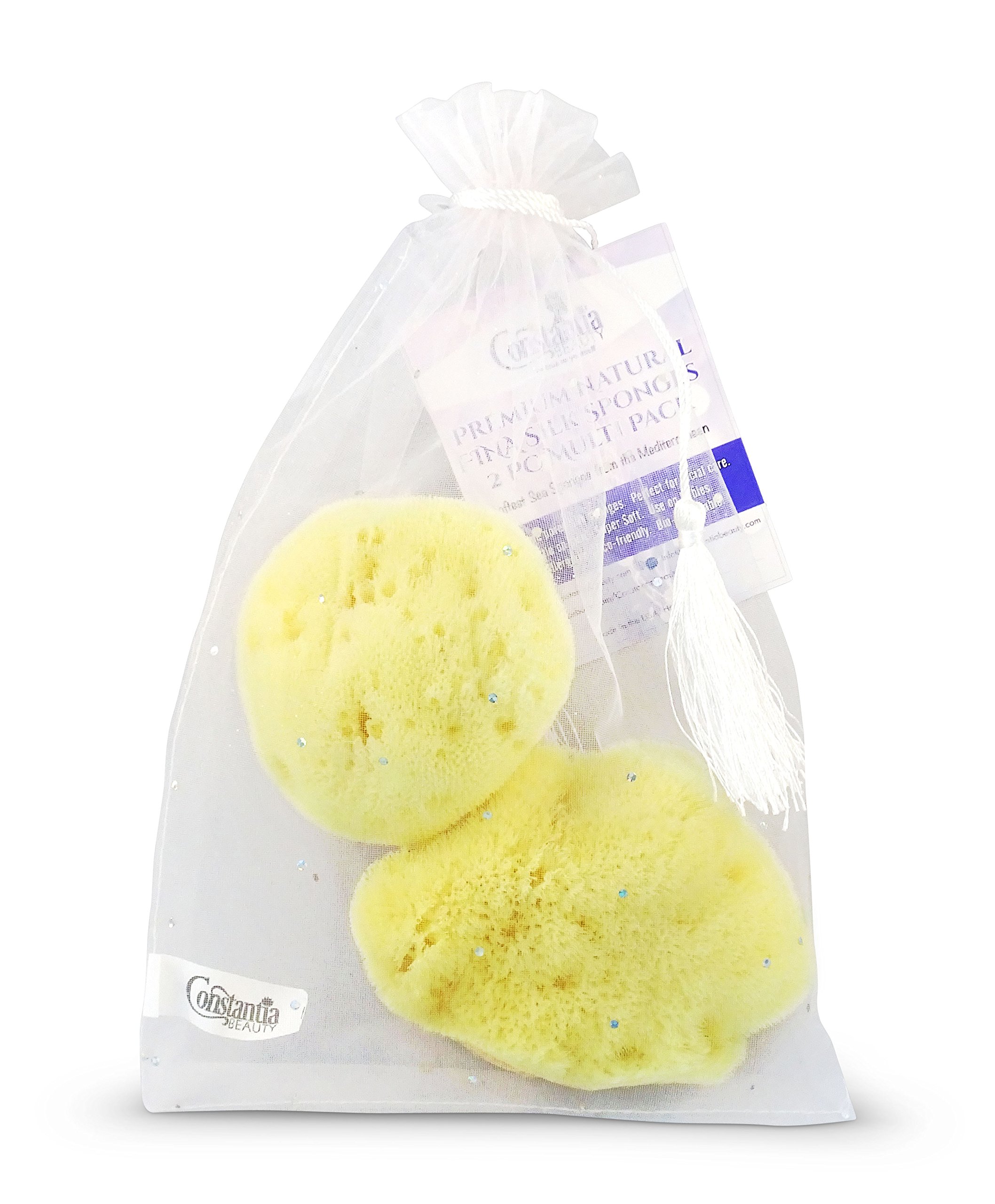 Constantia BeautyPremium Natural Fina Sea Silk Sponges from the Mediterranean: Soft Fine Pored Sponge Perfect for Make up & Facial Cleansing TM
