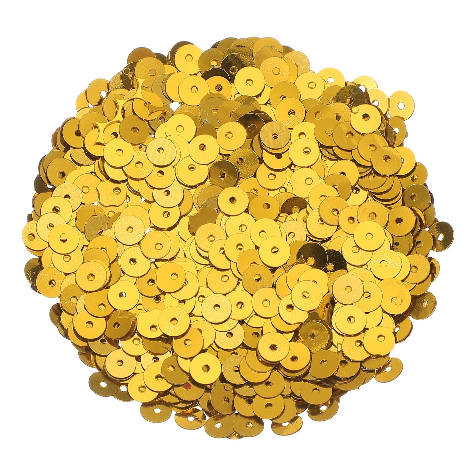 Lentejuelas planas de 6 mm y 100 g de sourcing map para costura y manualidades en oro oscuro