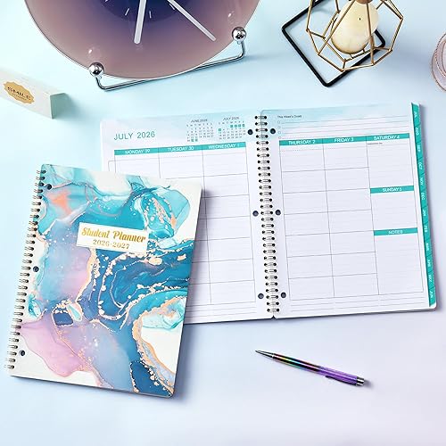 Miniatura 2 de Planificador escolar 2026-2027 con calcomanías, julio 2026 a junio 2027, 9 x 11 pulgadas, planificador estudiantil 2026-2027 con papel grueso