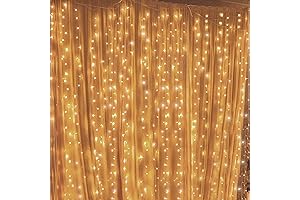 Twinkle Star 300 LED Window Fairy Curtain String Lights, Enhance Your Home...