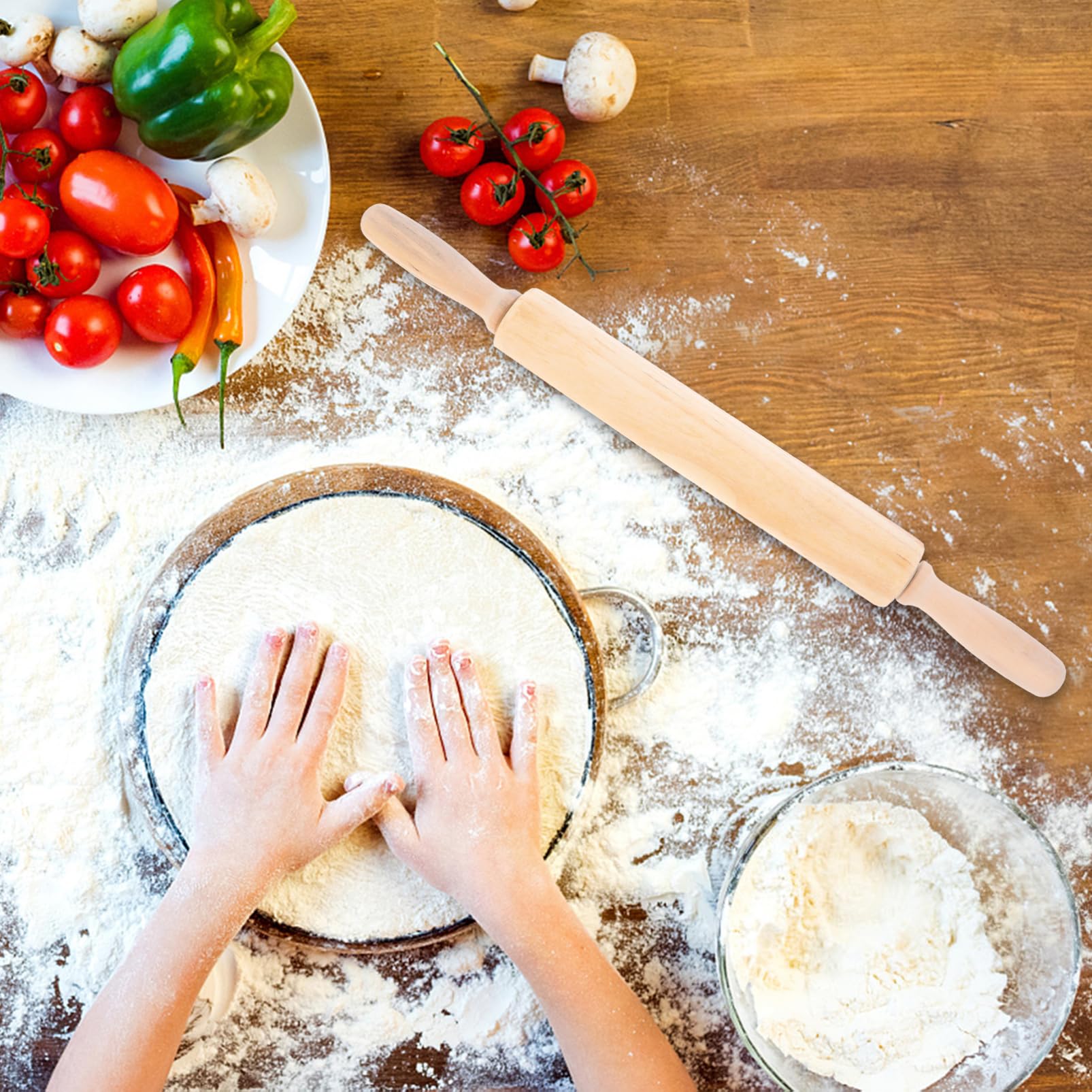 Ciieeo 3 Piezas Rodillo Herramienta Varilla De Cocina Varilla Rodante Palos Rodantes Palo De Cocina Suministros Para Hornear Palitos Para Amasar De Madera Pasta Pizza