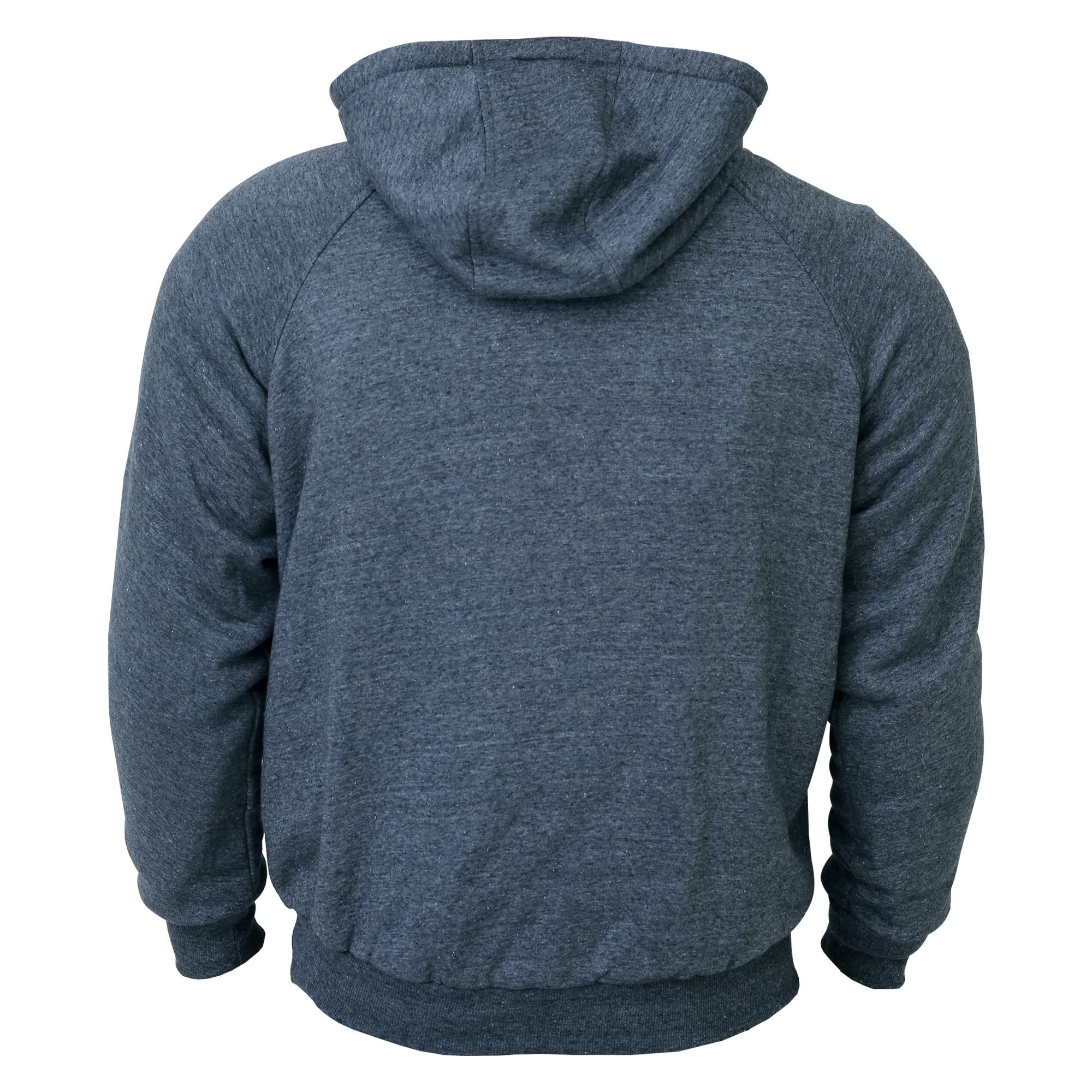 ChoCho Track Motorcycle Hoodie CE Armored Motorbike Fleece Hoodie Protective Zip up Jacket Lined Black Gray — view 7