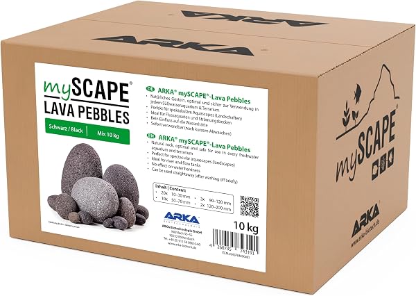 ARKA mySCAPE-Lava Pebbles - pour aquascaping spectaculaire dans Aquariums d'eau Douce, supportent la Filtration Naturelle et créativité - 4