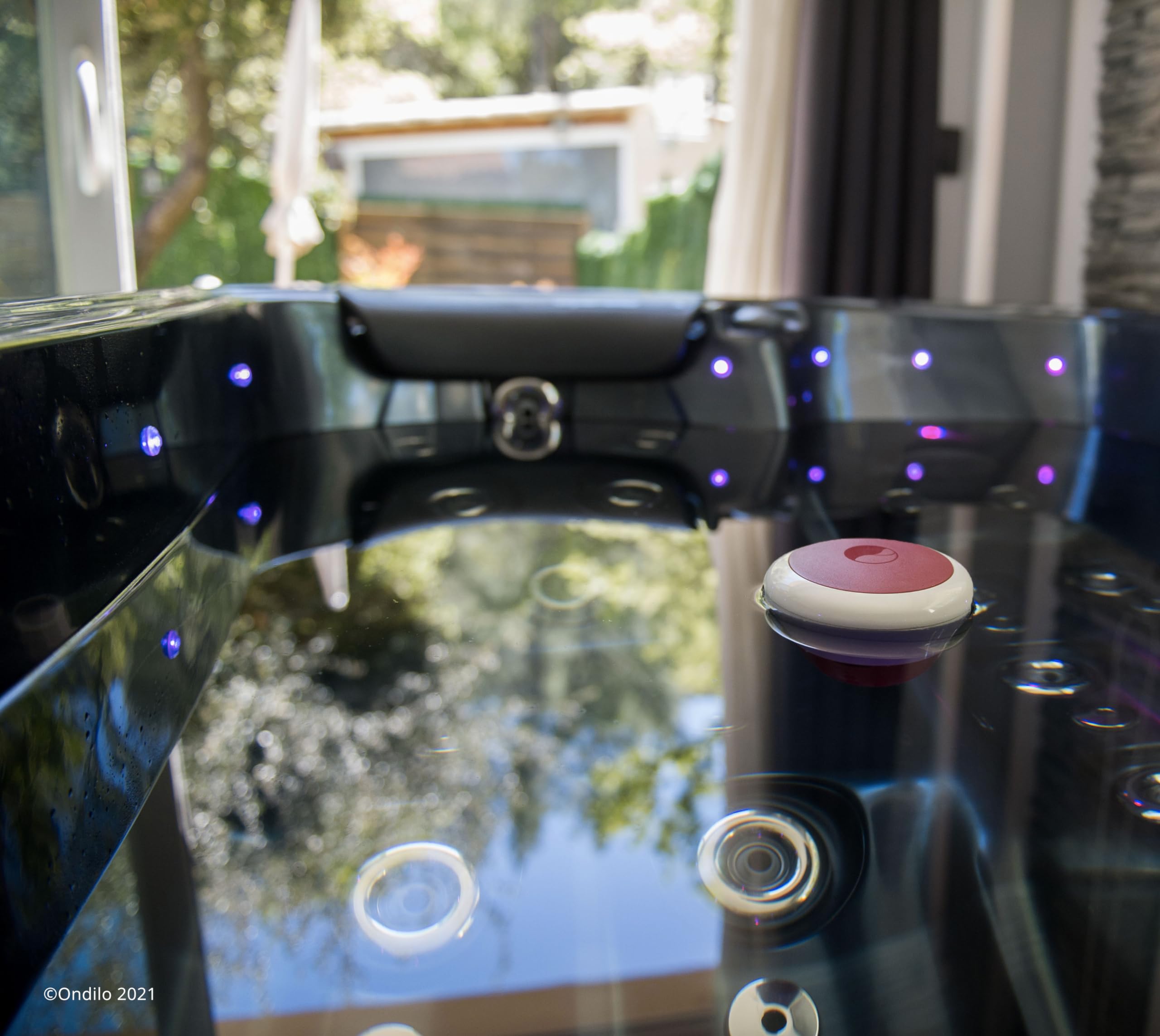 ICO Spa V2 Cloro Bromo - Analizador de agua conectado para spas tratados con cloro o bromo - Medidas 1 vez/hora pH, ORP, temperatura del agua - Recomendaciones para smartphone
