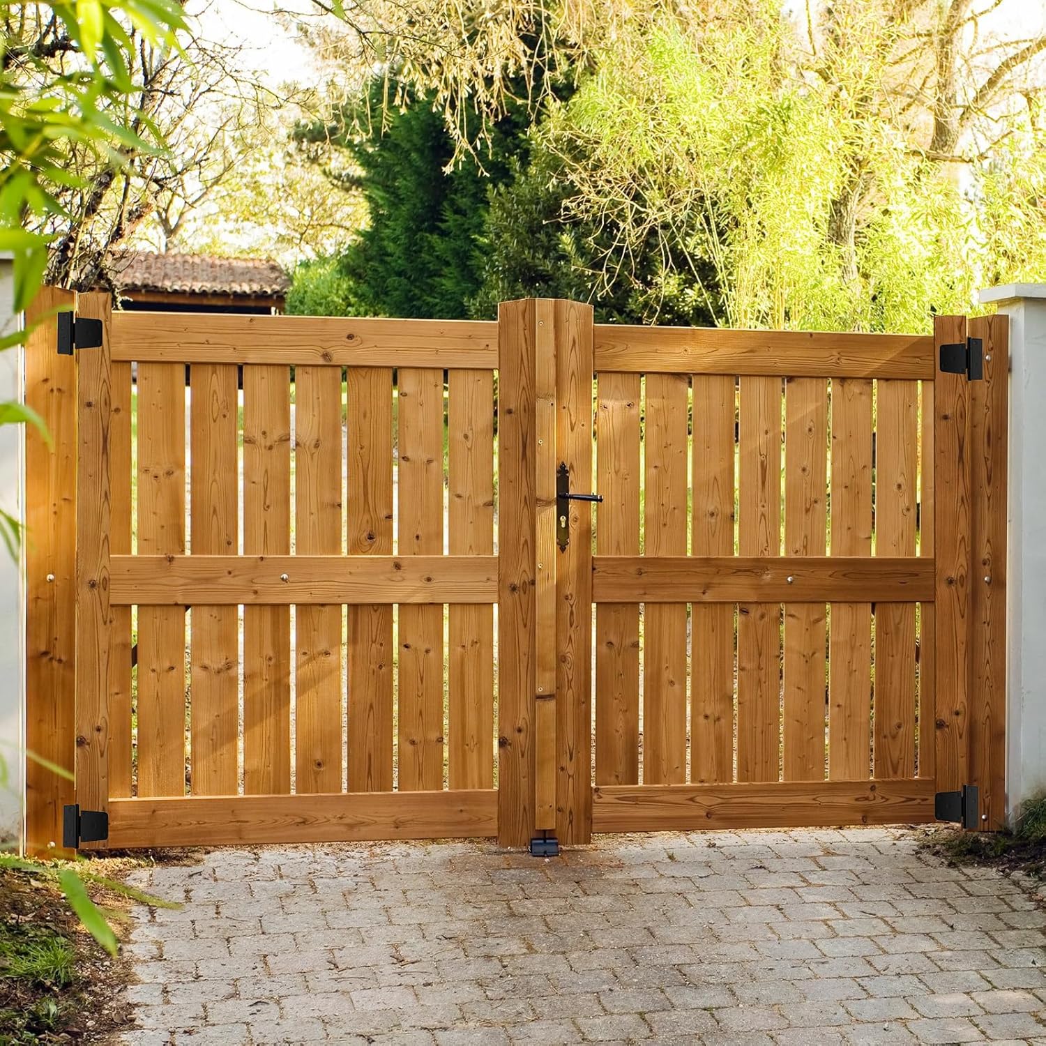 Heavy Duty Gate Hinges, 3.5 Inch Fence Door Hinges Durable Gate Strap Hinge, for Wooden Fences Gate Shed Barn Door, 2Pcs