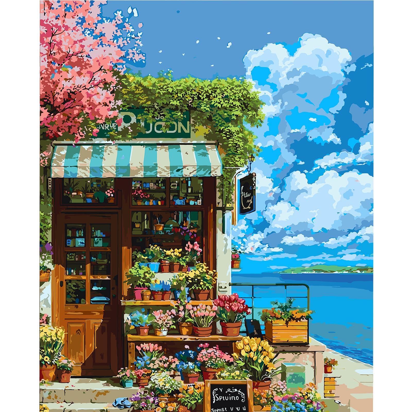 POETRYDRAW Paint by Numbers for Adults Landscape 16x20in Frameless