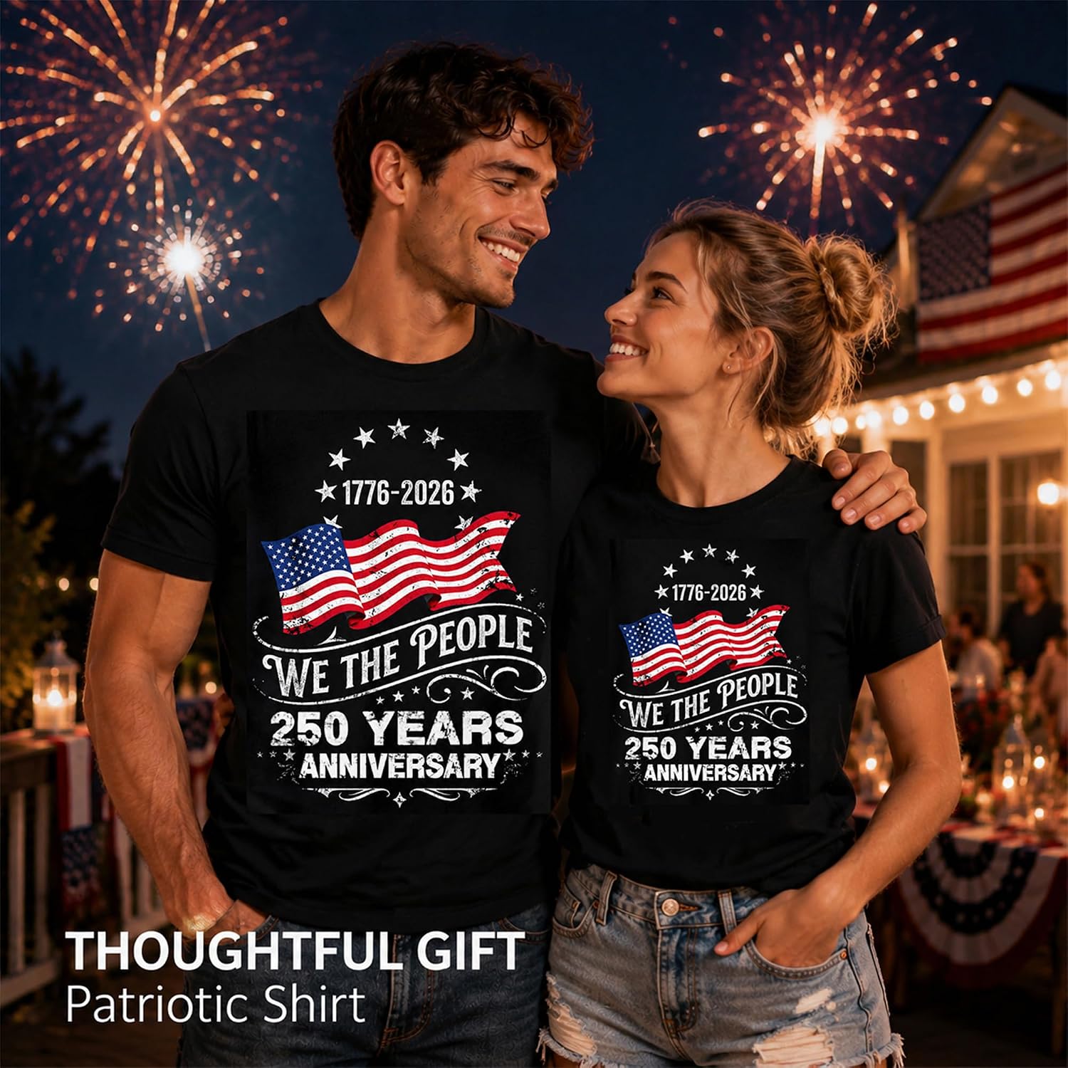 250 Anniversary USA Shirts: 1776-2026 We the People 250th Birthday Patriotic American Flag T-Shirt 4th of July Shirt
