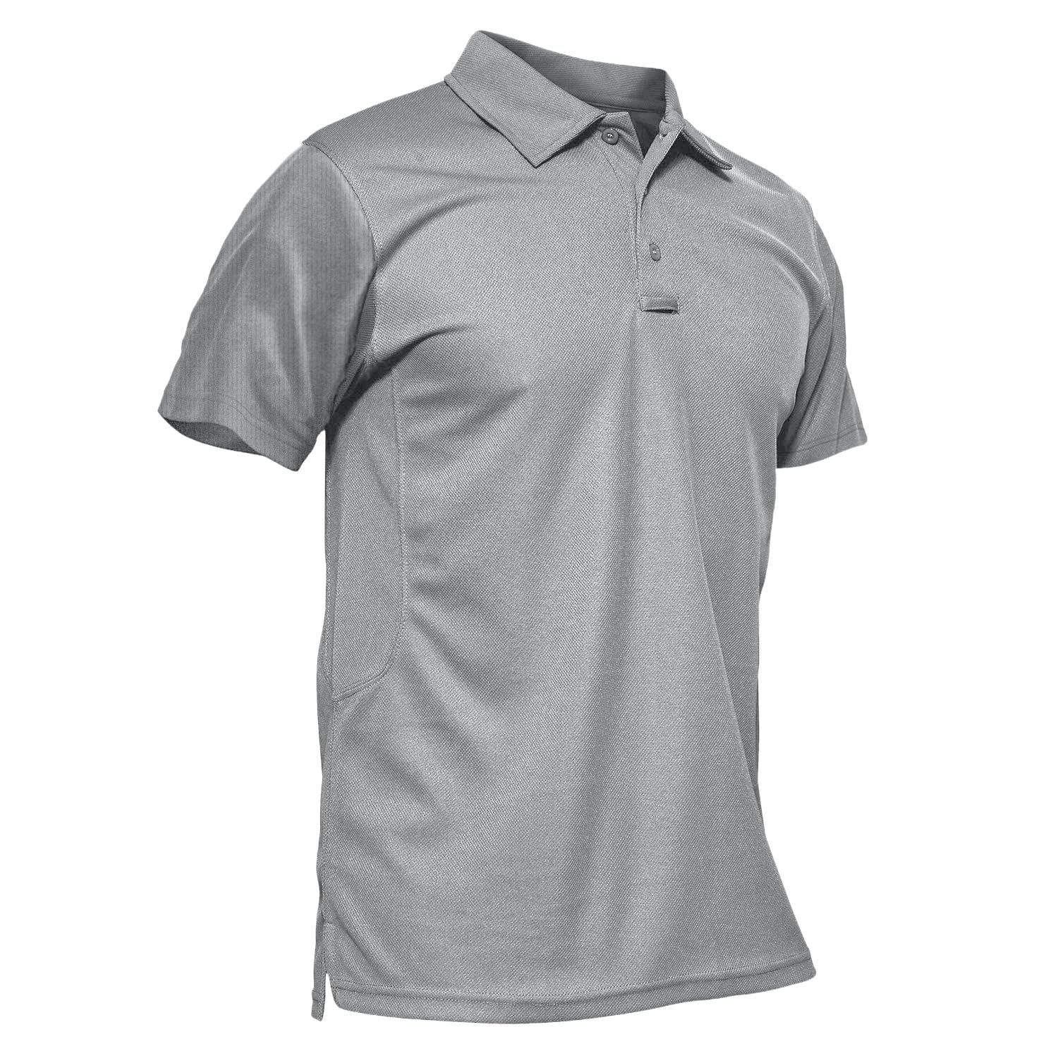 KEFITEVD Polo Shirts Herren Kurzarm Golf Tshirts Schnelltrocknend Army Tshirt Sport Outdoor Poloshirt mit Brillenhalter Knopfleiste Leicht T-Shirt Sommer