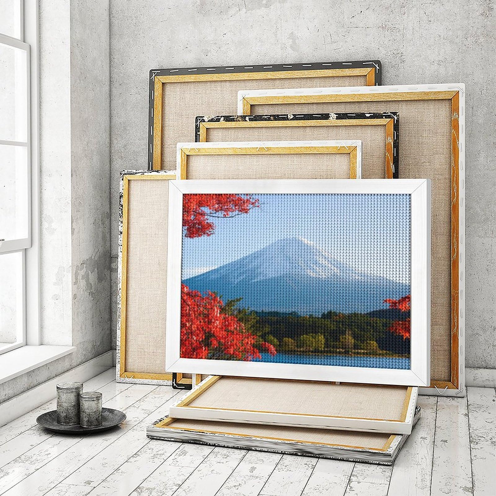 Amazon | ダイヤモンドアート キット 富士山 日本 紅葉 5D モザイク