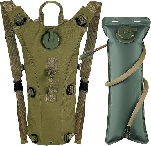 3L Tactical Hydration Backpack with Pre-Installed Removable Water Bladder, Hydration Bag, Ergonomic Lightweight Design for...