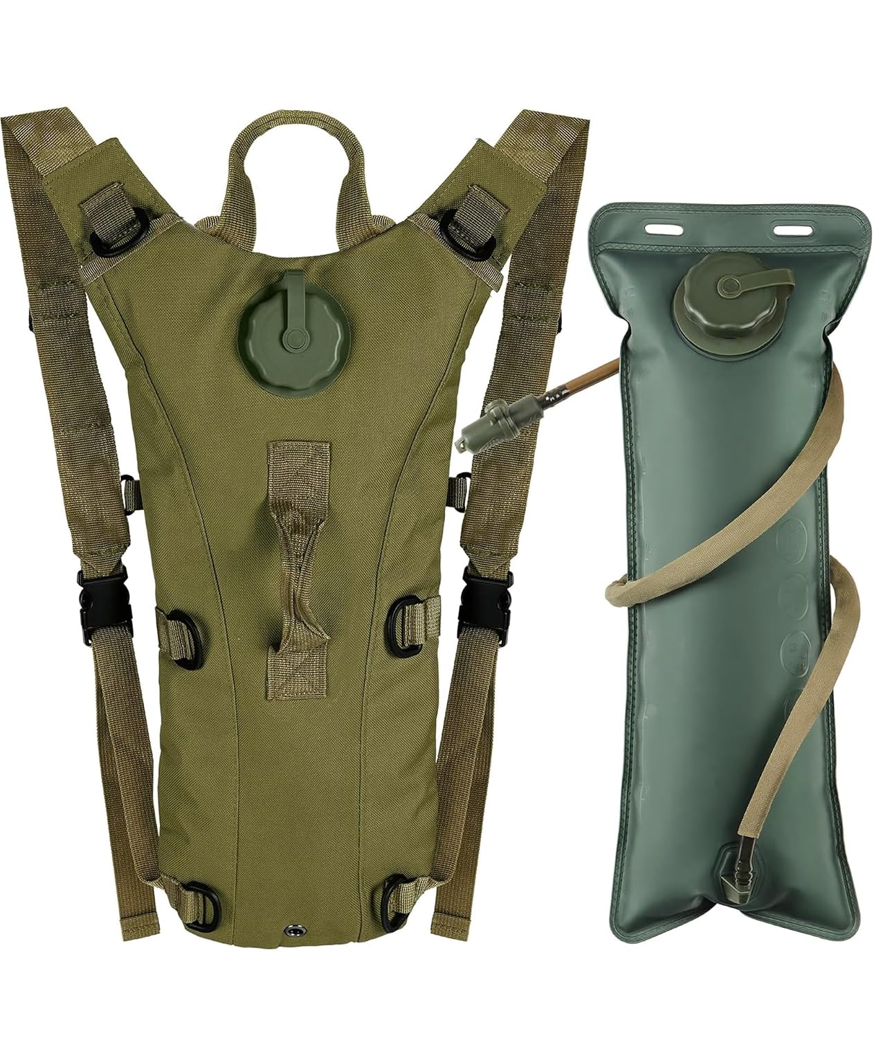 3L Tactical Hydration Backpack with Pre-Installed Removable Water Bladder, Hydration Bag, Ergonomic Lightweight Design for...