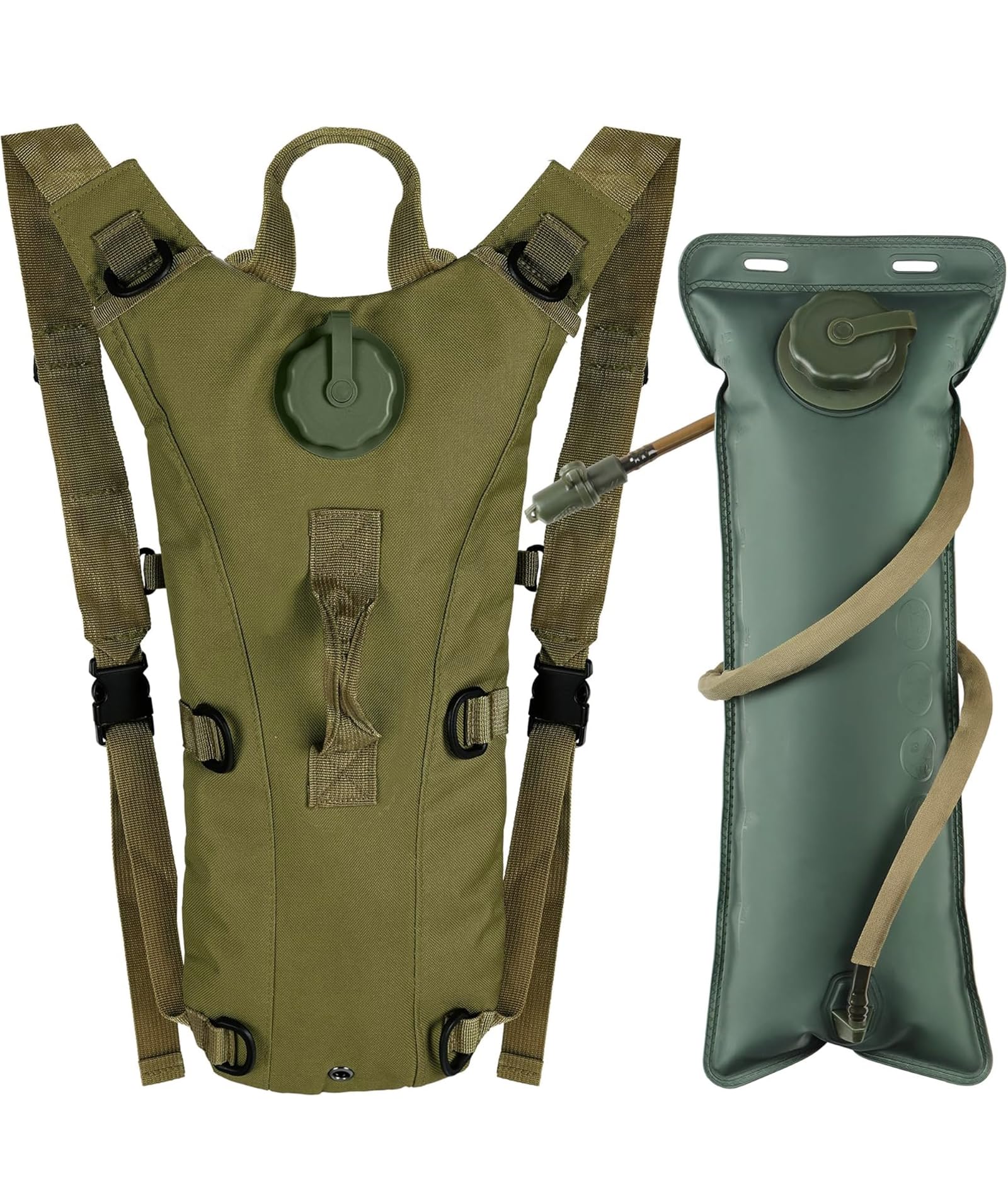 3L Tactical Hydration Backpack with Pre-Installed Removable Water Bladder, Hydration Bag, Ergonomic Lightweight Design for Hiking, Cycling, Outdoor Adventures（Olive Drab）-image-35