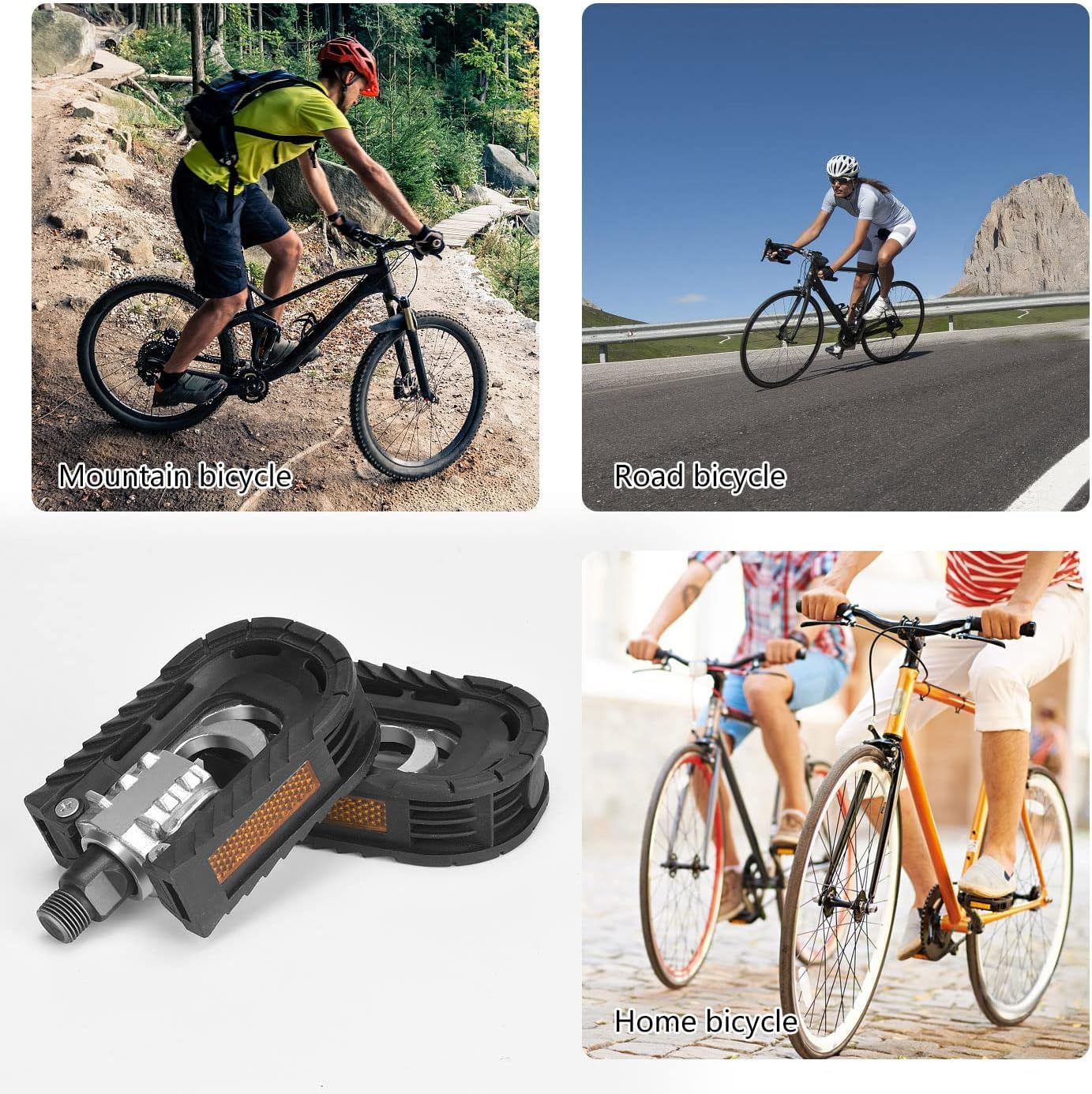 1 paire de pédales de vélo de rechange antidérapantes pour vélo de montagne et vélos pour enfants