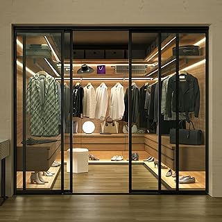 12 Loft Bedroom Ideas for Airy Open Smart Layouts 65 4 Panel Glass Room Divider and Sliding Glass Closet Doors - Smoked Frost...