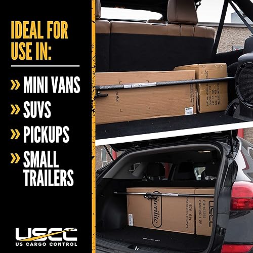 Miniatura 10 de US Cargo Control Barra de carga con trinquete para necesidades de barras de carga pequeñas, se extiende de 40 a 70 pulgadas, ideal para uso en