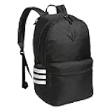 adidas 3-Stripe Classic Backpack for Men and Women, Bag with Laptop Sleeve, Black/5.0, One Size