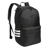 adidas 3-Stripe Classic Backpack for Men and Women&comma; Bag with Laptop Sleeve&comma; Black&sol;5&period;0&comma; One Size