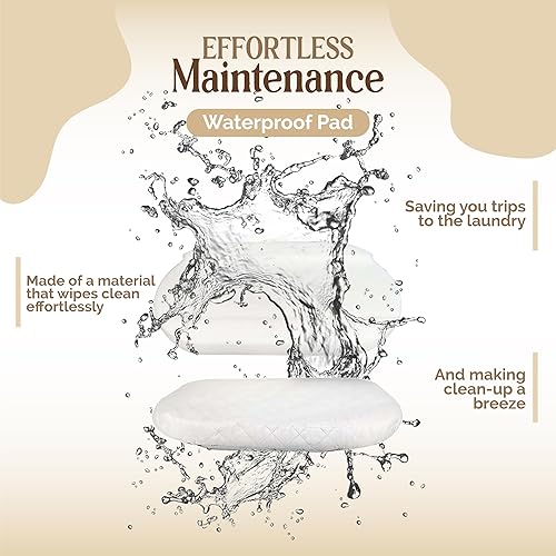 Miniatura 5 de Cesta cambiadora para bebé con kit de cortaúñas para bebé, hecha a mano, 100% algodón orgánico, ligera, cubierta impermeable, bordes elevados,