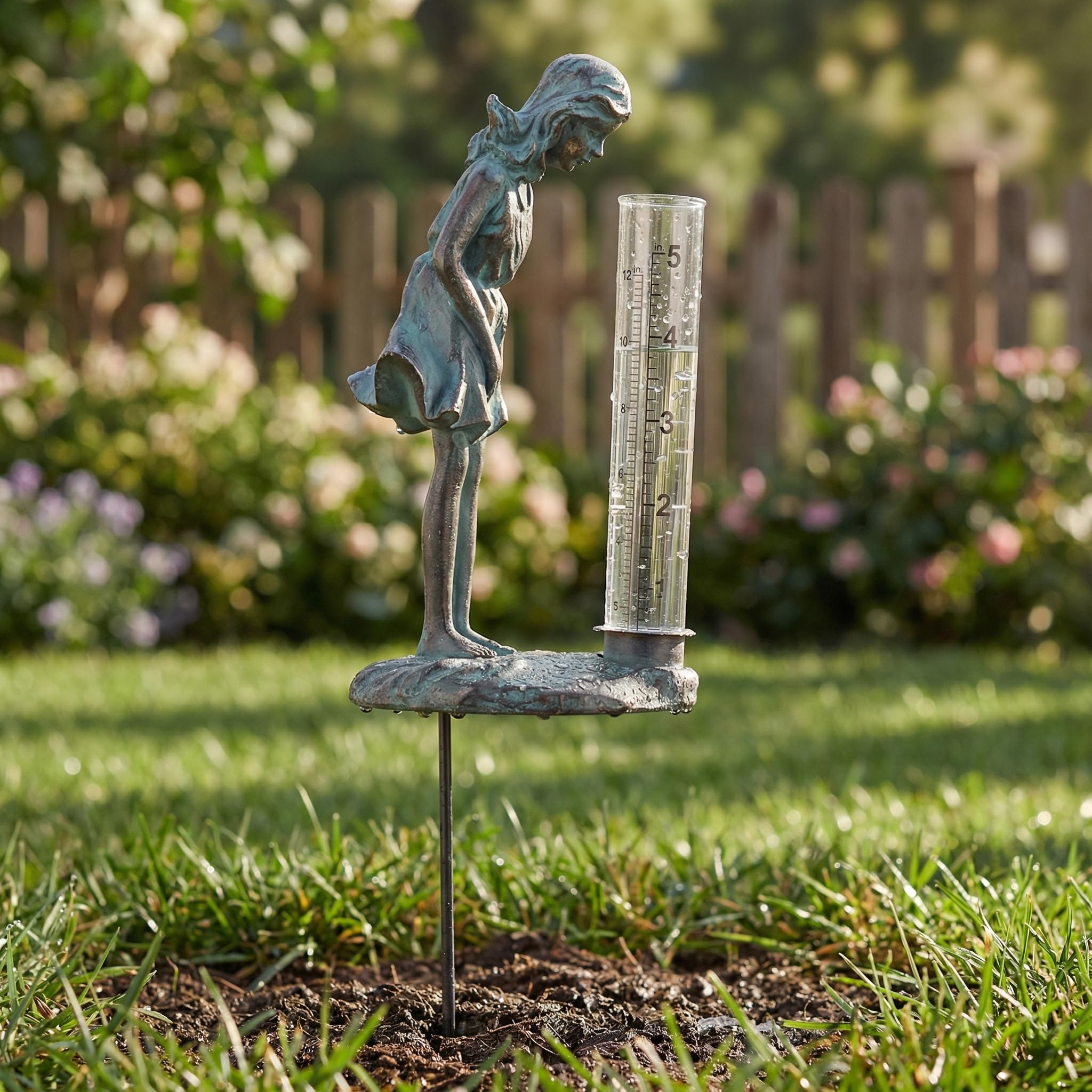 Pluviomètre sans fil extérieur Topadron collecteur d'eau de pluie en verre pour décoration