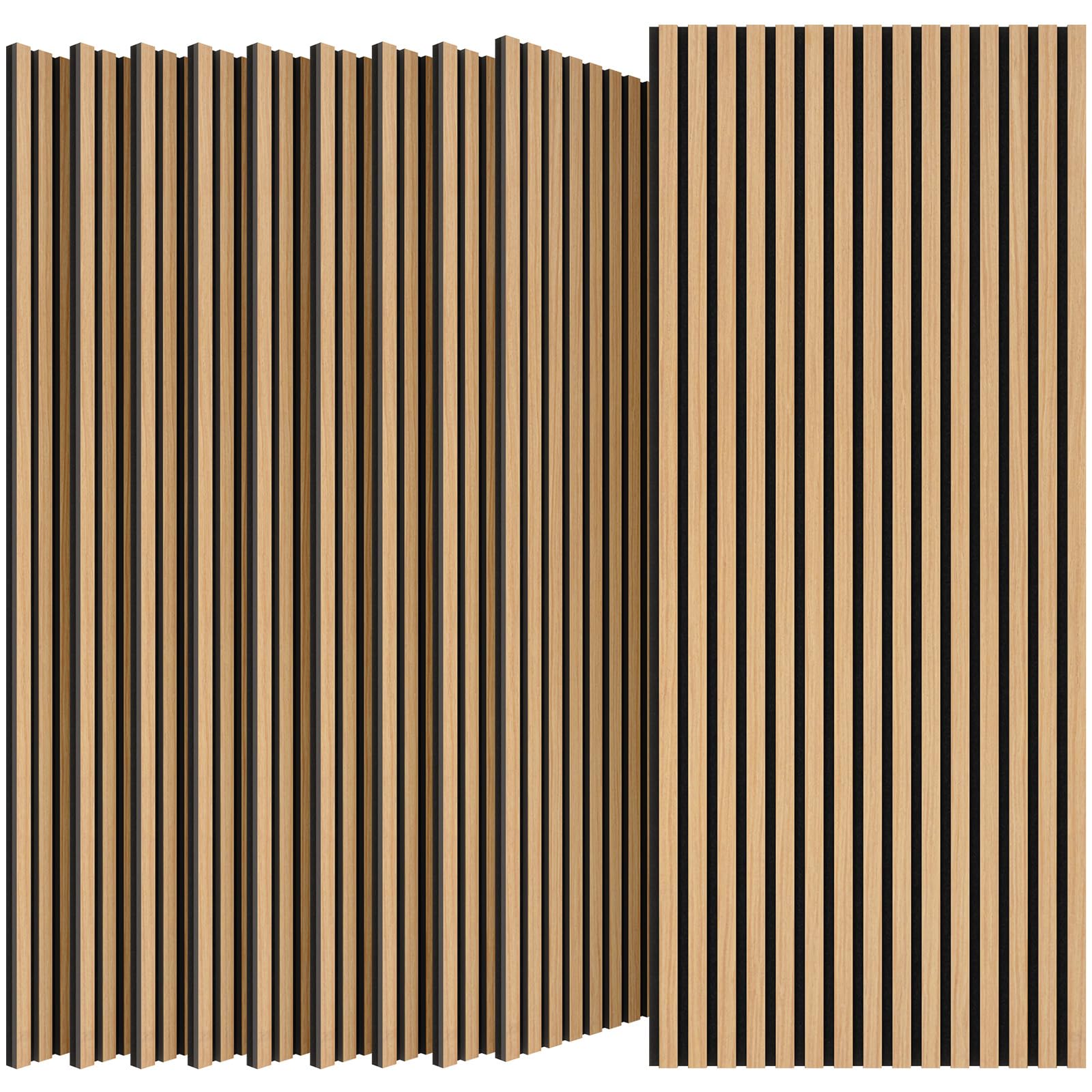TONOR Zestaw 10 drewnianych paneli akustycznych, 120 cm x 60 cm – 7,2 m², panele ścienne drewniane do ścian, panele drewniane do izolacji akustycznej i dekoracji do studia, mieszkań, sypialni i biur
