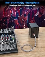 Vista 6 de SNANSHI Cables RCA de 5 pies, cable de audio trenzado de nailon 2RCA a 2RCA macho a macho, cable estéreo de alta fidelidad blindado doble